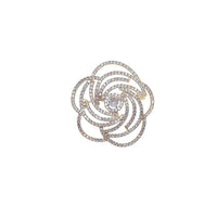 Flower Cubic Zirconia Brooch