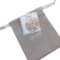 Flower Cubic Zirconia Brooch - CHOMEL