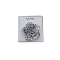 Flower Cubic Zirconia Brooch - CHOMEL