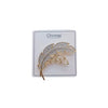 Leaf Cubic Zirconia Brooch