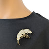Leaf Cubic Zirconia Brooch