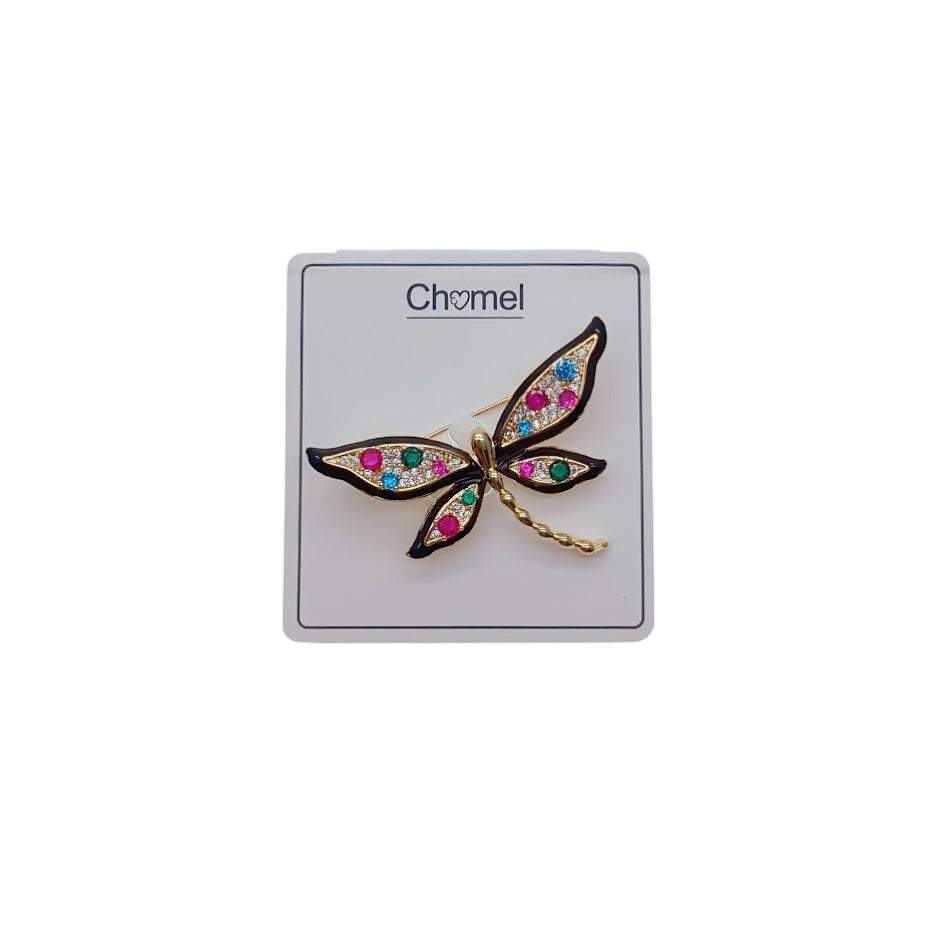 Dragonfly Cubic Zirconia Brooch - CHOMEL