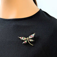 Dragonfly Cubic Zirconia Brooch - CHOMEL