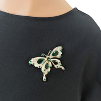 Butterfly Cubic Zirconia Brooch