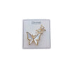 Two Butterfly Cubic Zirconia & Mother of Pearl Brooch