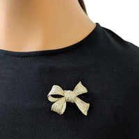 Ribbon Cubic Zirconia Brooch - CHOMEL