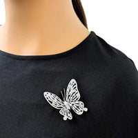 Butterfly Cubic Zirconia Brooch - CHOMEL