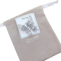 Butterfly Cubic Zirconia Brooch - CHOMEL
