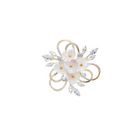 Flower Cubic Zirconia Brooch