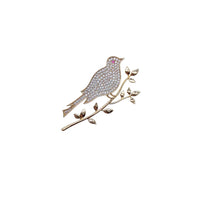 Bird Cubic Zirconia Brooch