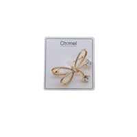 Ribbon Cubic Zirconia Brooch
