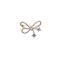 Ribbon Cubic Zirconia Brooch