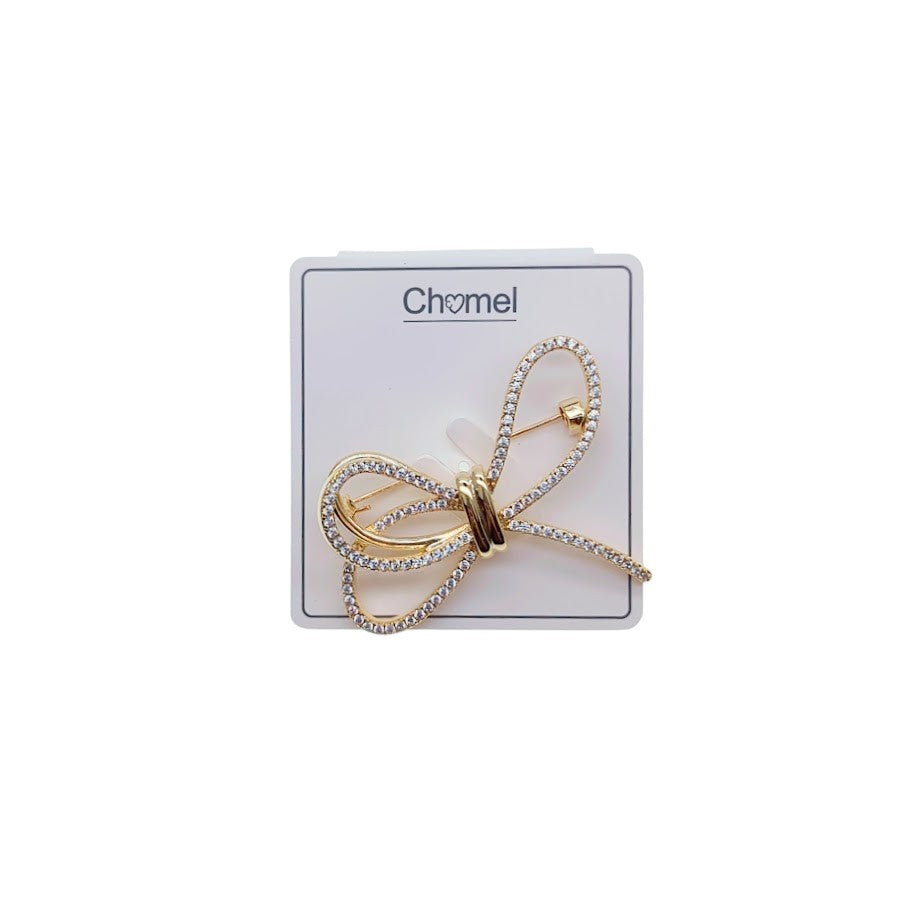 Ribbon Cubic Zirconia Brooch – CHOMEL