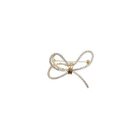 Ribbon Cubic Zirconia Brooch