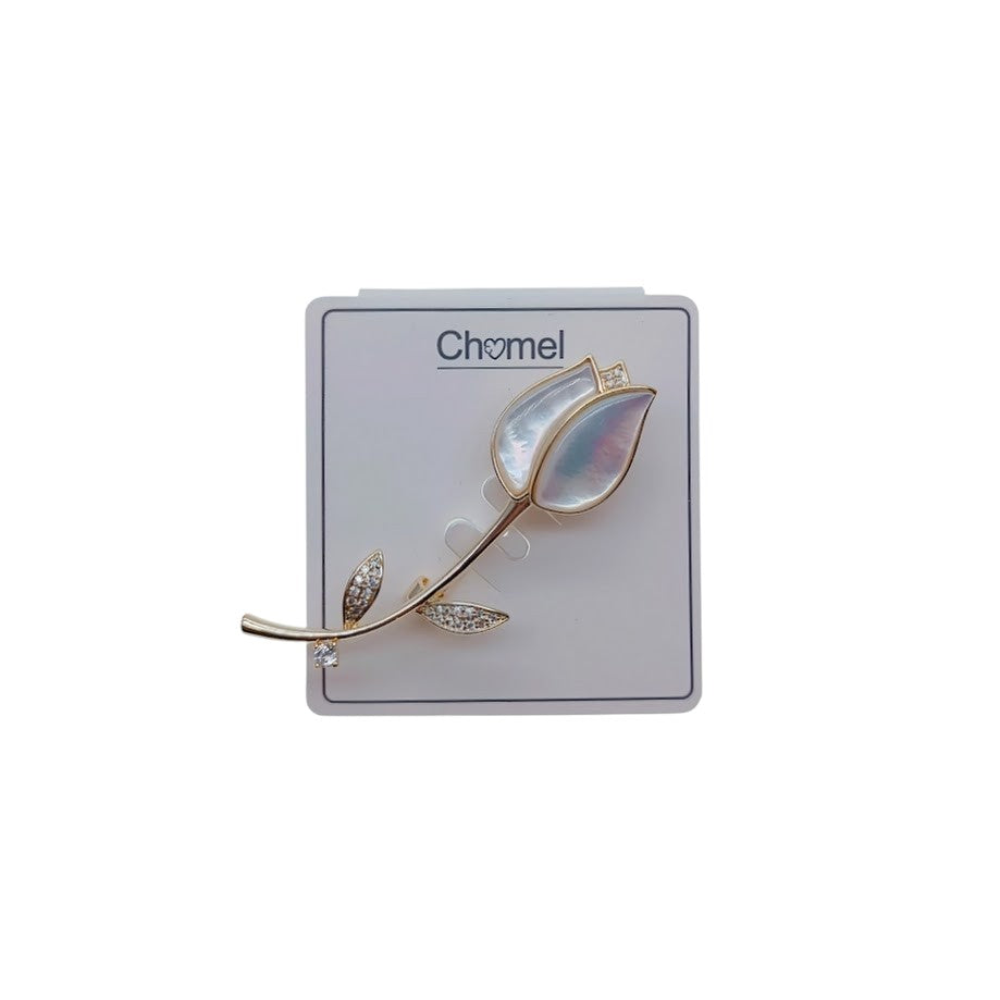 Tulip Flower Cubic Zirconia Brooch