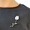 Tulip Flower Cubic Zirconia Brooch