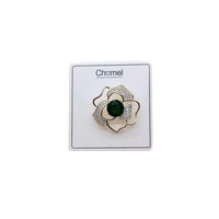 Flower Cubic Zirconia Brooch