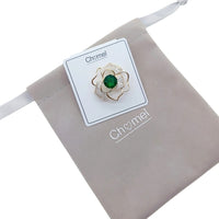 Flower Cubic Zirconia Brooch