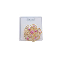 Flower Cubic Zirconia Brooch