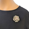 Flower Cubic Zirconia Brooch