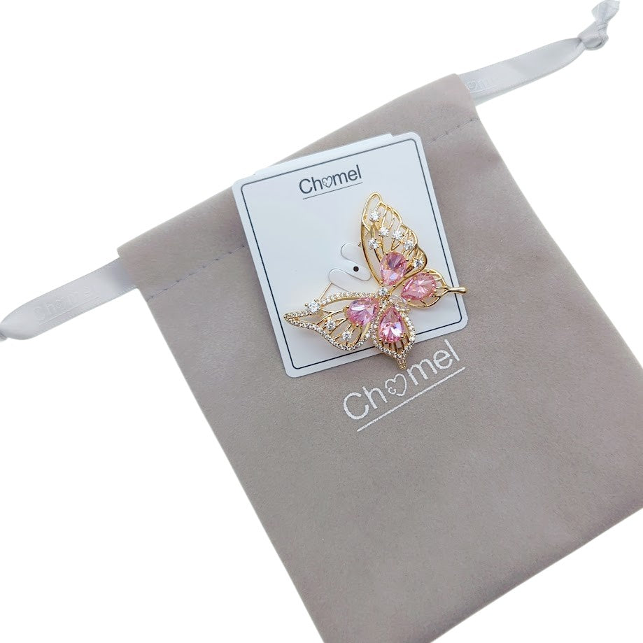 Butterfly Cubic Zirconia Brooch
