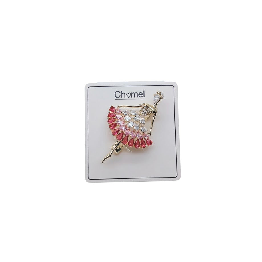 Ballerina Cubic Zirconia Brooch