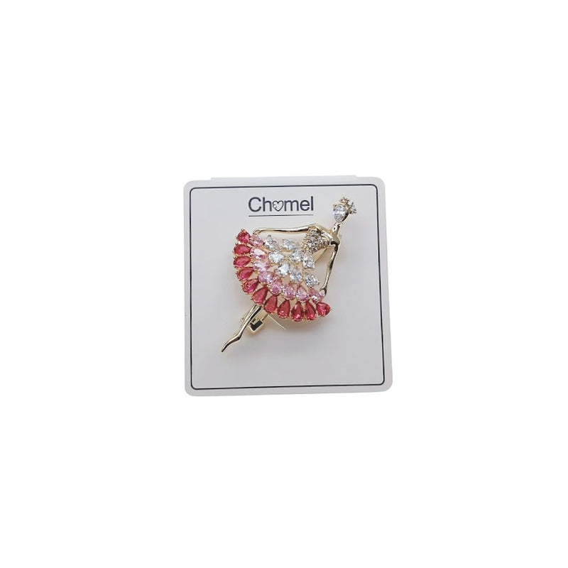 Ballerina Cubic Zirconia Brooch