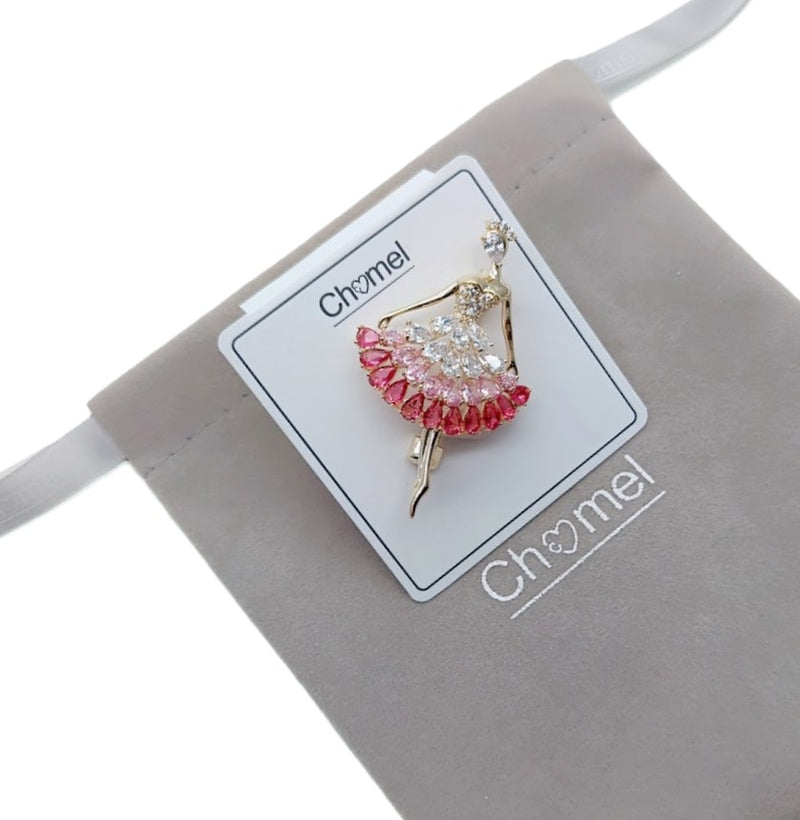 Ballerina Cubic Zirconia Brooch