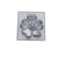 Flower Cubic Zirconia & Mother of Pearl Brooch - CHOMEL