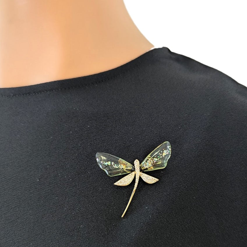 Dragonfly Cubic Zirconia Brooch