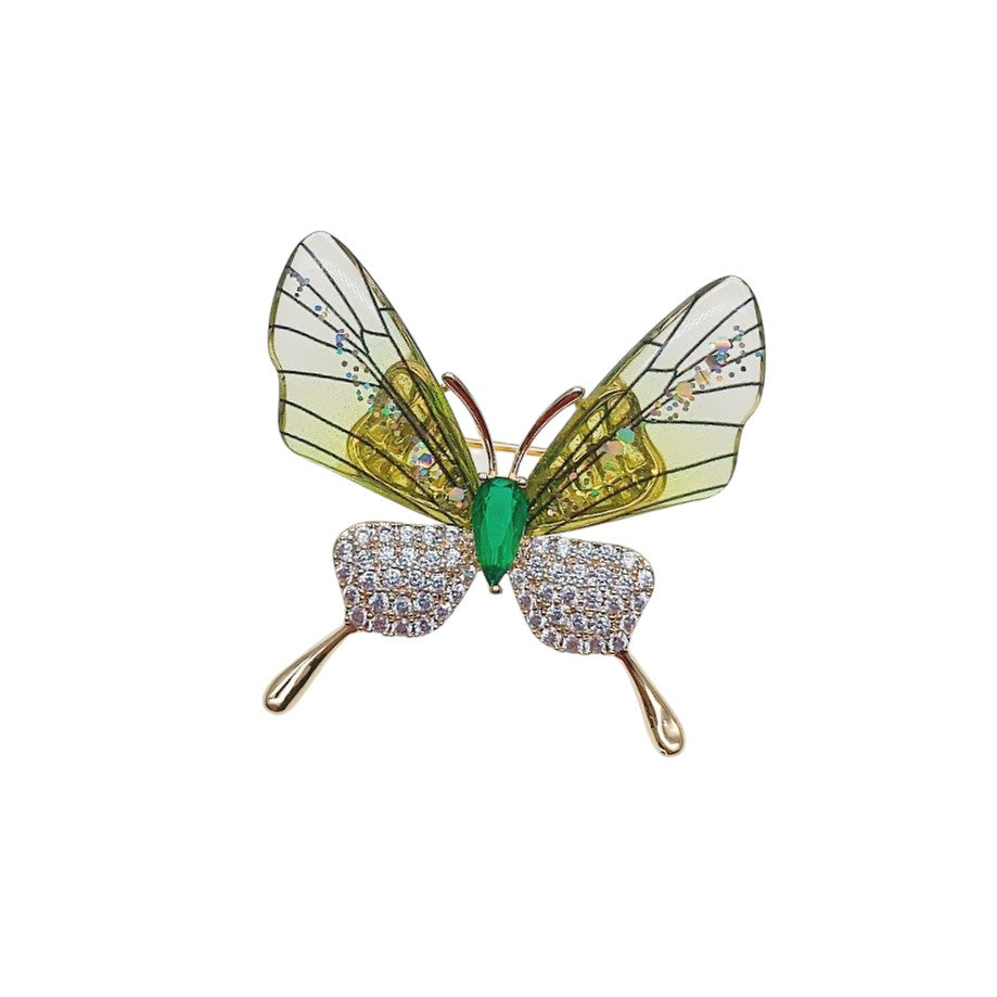 Butterfly Cubic Zirconia Brooch
