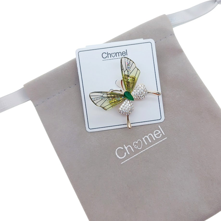 Butterfly Cubic Zirconia Brooch