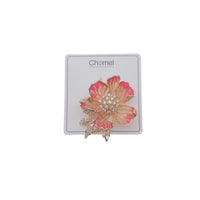 Flower Cubic Zirconia Brooch