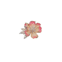 Flower Cubic Zirconia Brooch