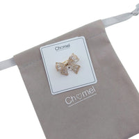 Ribbon Cubic Zirconia Brooch - CHOMEL