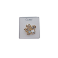 Flower Cubic Zirconia & Mother of Pearl Brooch