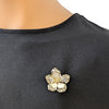 Flower Cubic Zirconia & Mother of Pearl Brooch