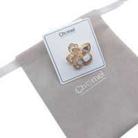 Flower Cubic Zirconia & Mother of Pearl Brooch