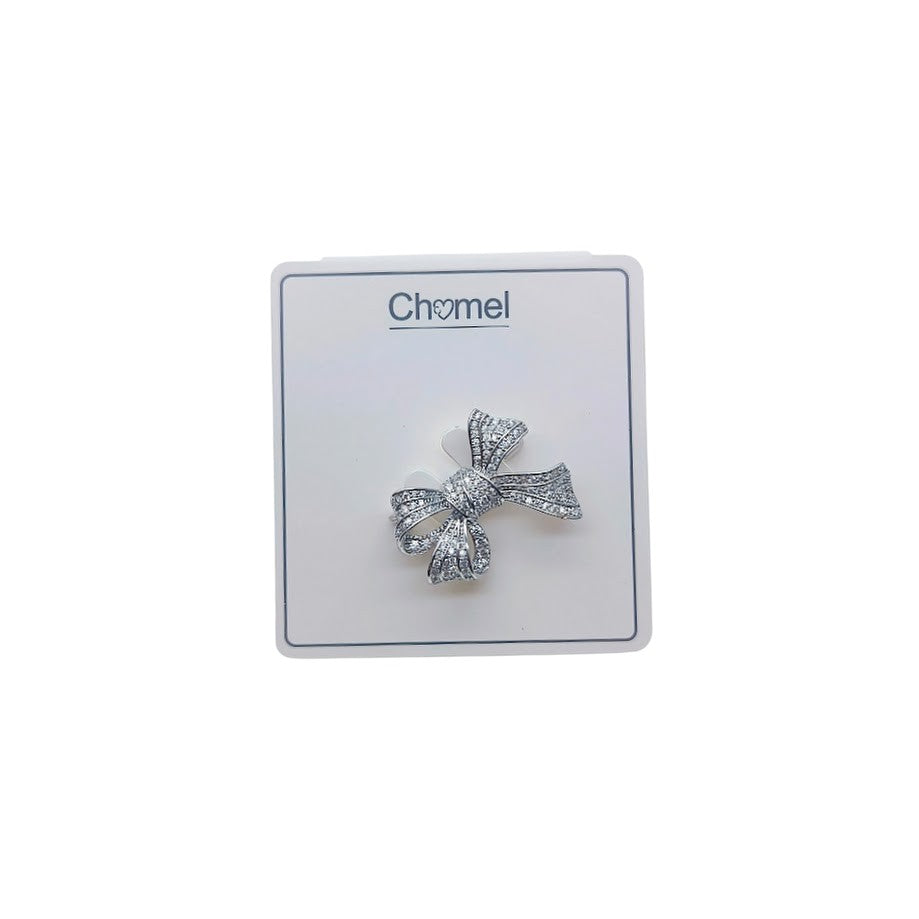 Ribbon Cubic Zirconia Brooch - CHOMEL