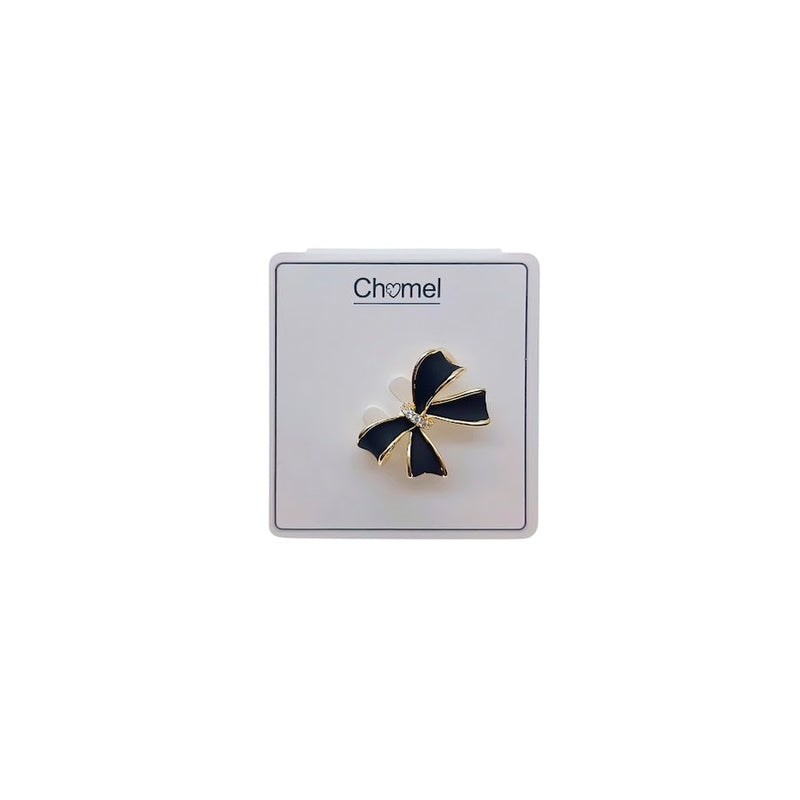 Ribbon Cubic Zirconia and Enamel Brooch