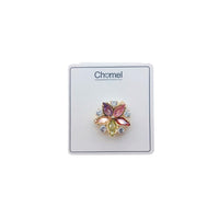 Flower Cubic Zirconia Brooch