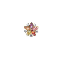 Flower Cubic Zirconia Brooch