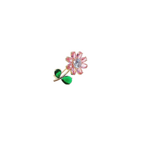Flower Cubic Zirconia Brooch
