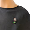 Flower Cubic Zirconia Brooch