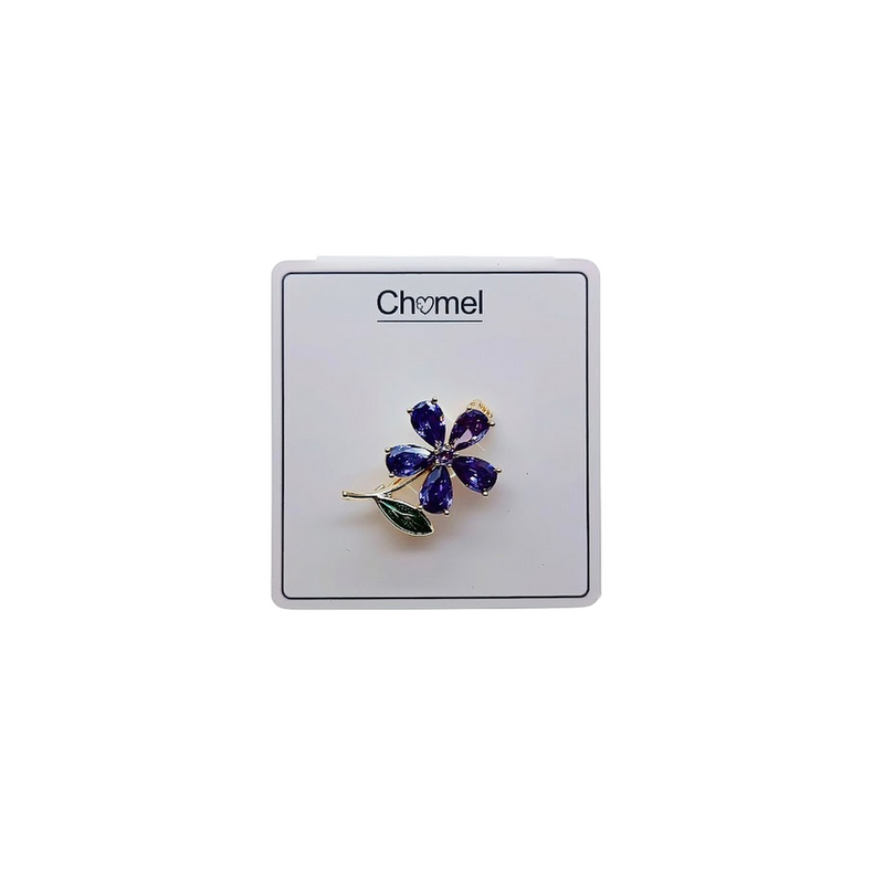 Flower Cubic Zirconia Brooch