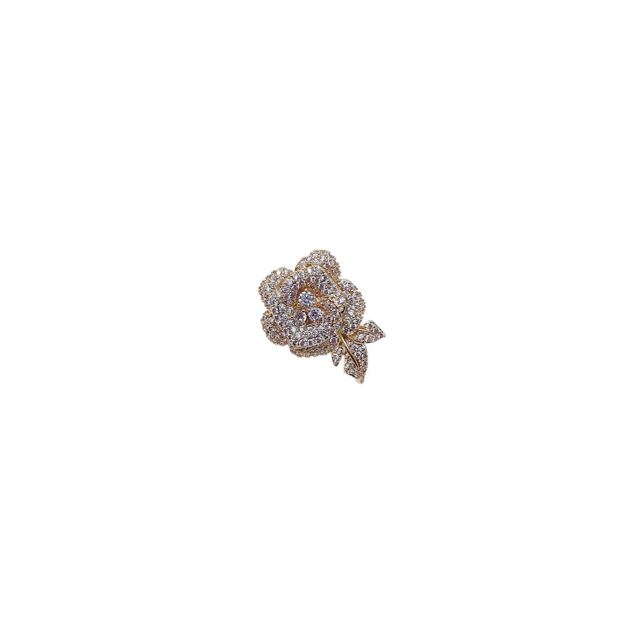 Flower Cubic Zirconia Brooch