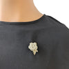 Flower Cubic Zirconia Brooch