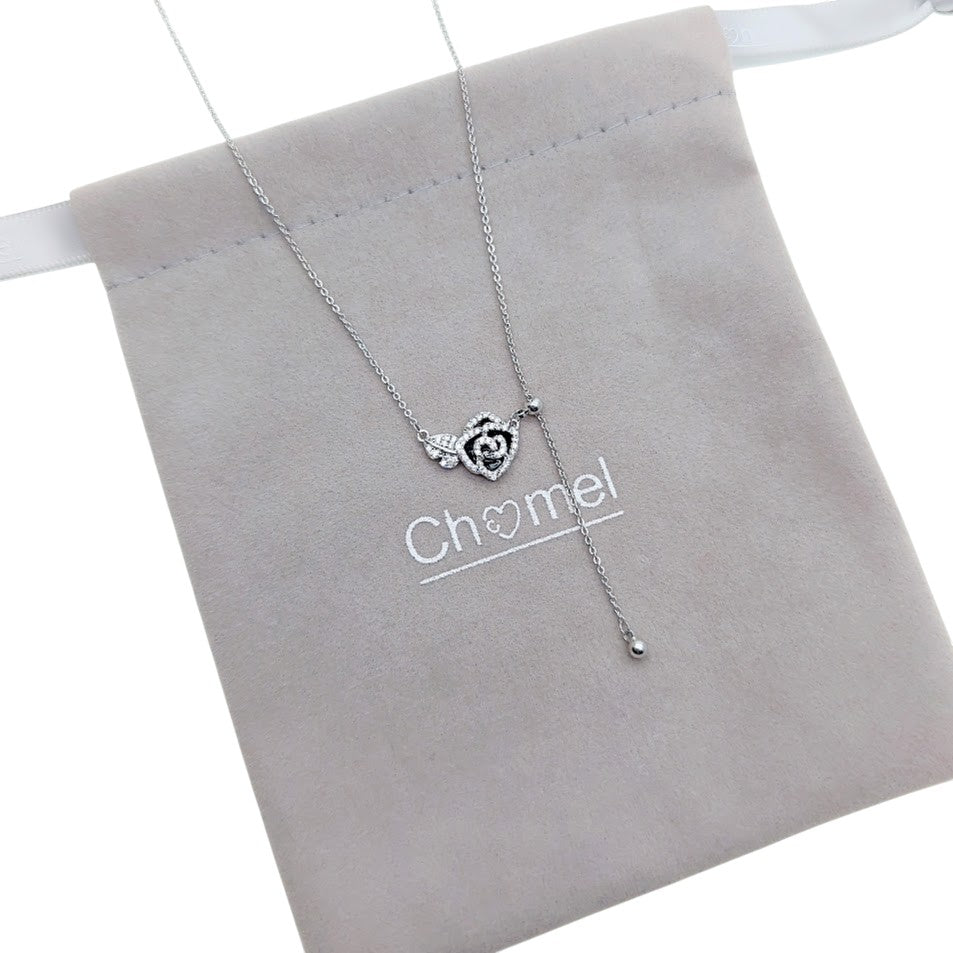 Flower Cubic Zirconia Necklace - CHOMEL
