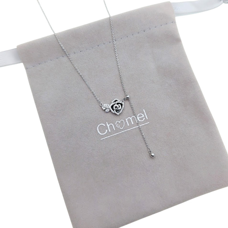Flower Cubic Zirconia Necklace - CHOMEL