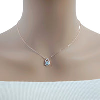 Teardrop Cubic Zirconia Necklace